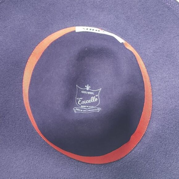 Adolfo II Women's Vtg Esccello Purple 100% Wool Felted OS Fedora Hat - Picture 6 of 13